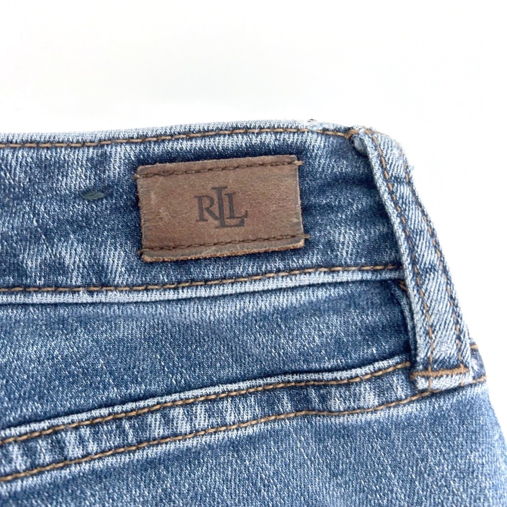 lrl ralph lauren denim modern straight curvy blue jeans women's 12 medium wash - Picture 9 of 12